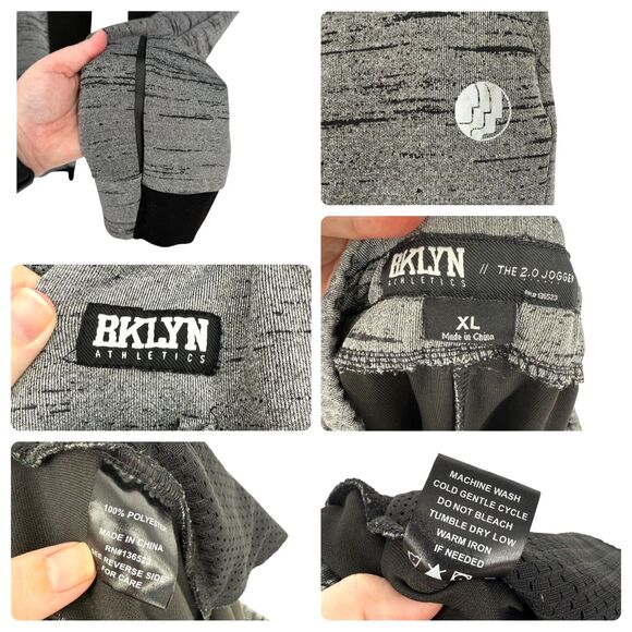 Brooklyn BKLYN Athletics 2.0 Jogger Sweatpants Men’s XL Gray Drawstring Pockets - Picture 10 of 10